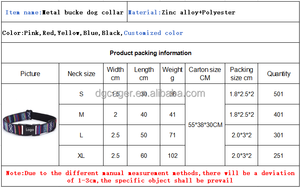 Rose Gold Tri-Glide Metal Hardware <strong>Dog</strong> Collar Quick Release D Ring Side Buckle Printed Pattern Leather Polyester Alloy Material - Product Image 3