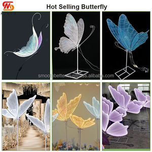 Ali di <span class=keywords><strong>Farfalla</strong></span> Bianche Giganti con Luci LED per Decorazioni di Matrimoni ed Eventi - Product Image 5