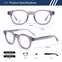 Montures de lunettes rondes rétro en bio-acétate, logo personnalisé, lunettes écologiques pour hommes et femmes