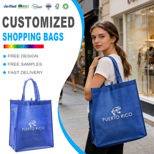 Promotional Printable Reusable Eco Tote Bags Custom Non Woven Shopping Grocery Bag With Logo