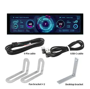 8,8 Zoll IPS Typ C sekundärer Bildschirm USB-C Schnittstelle Computerüberwachung CPU GPU RAM Display Smart Screen kein AIDA64-Bedarf