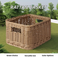 Handgeweven rotan mand in moderne stijl, van natuurlijk materiaal, voor brood, fruit en groenten