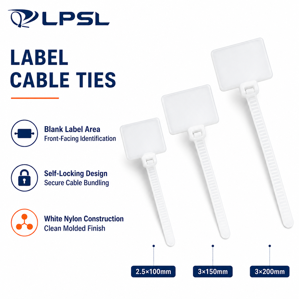 Container Attributes Self-Locking Nylon Label Cable Tie 3x150mm Marker Identification Zip ...