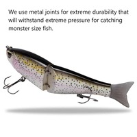 Leurre de pêche dur ABS pour brochet, truite, et autres poissons de fond, 7in/2.2oz et 4.5in/0.65oz, pour eau salée et lac