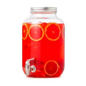 Dispenser per bevande in vetro da 3,5 litri con rubinetto, lavabile in lavastoviglie, per servire bevande - Product Image 1