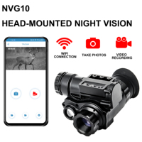 Monoculaire de vision nocturne numérique NVG10 monté sur la tête, lunettes de vision nocturne HD 1080P, enregistrement vidéo, montage sur casque pour la chasse