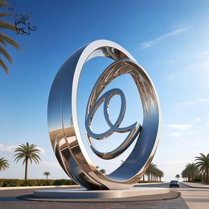 Scultura ad anello personalizzata in acciaio Corten a forma di delfino grande in metallo per progetti di paesaggistica per piazze cittadine - Product Image 4