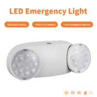 Lampe d'urgence intelligente à deux points LED ABS blanc longue durée de vie avec 3 heures d'urgence pour les urgences d'incendie