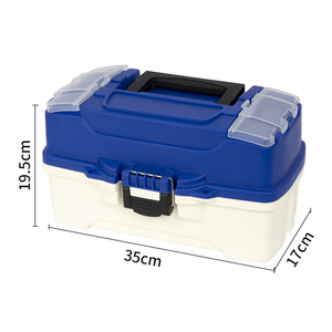 플라스틱 방수 공구함 36*20*20cm 3단 휴대용 낚시 미끼 보관함 액세서리 수납 - Product Image 3