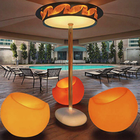 Chaise Apple moderne à LED de 22 pouces, chaise LED à gradation imperméable à l'eau à 16 couleurs changeantes pour la maison, le patio, la piscine, le salon