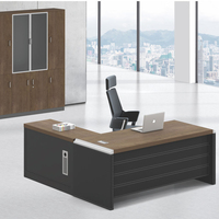 Precio de fábrica, superventas, mesa de mesa, escritorio Exxcutive, tablero de melamina de cuero para ordenador, escritorio con soporte para PC