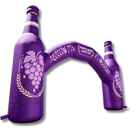 Arche gonflable publicitaire extérieure en forme de bouteille de vin – Arche gonflable pour magasin de vin, club, salon professionnel, festival, marketing de marque