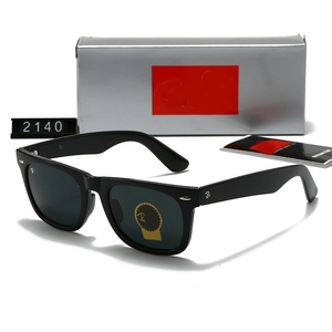 Lunettes de <span class=keywords><strong>soleil</strong></span> carrées en métal Ray 2140, tendance 2025, polarisées UV400, vintage, premium pour hommes et femmes, lunettes de haute qualité, logo personnalisé - Product Image 1