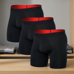 กางเกงในชายแบบ Thong เอวต่ำ เนื้อผ้าไหมพรม ระบายอากาศได้ดี ผลิตจากโพลีเอสเตอร์ยืดหยุ่น เอวยางยืด น้ำหนักเบา สวมใส่สบาย - Product Image 2