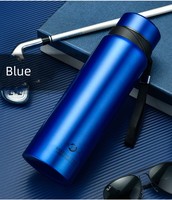 Botol Air Termos Olahraga Terisolasi Custom 1200ml Dinding Ganda Termos Vakum Baja Tahan Karat 304 2022 Baru Hitam untuk Berkemah