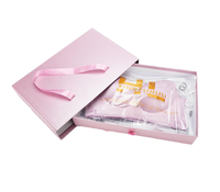 Caja de Embalaje de Cartón con Logotipo Personalizado para Lencería Sexy y Pijamas, Color Negro y Rosa, con Relieve, Recubrimiento UV, Reciclable, Tapa Rígida y Base