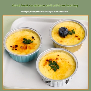 Friteuse à air spécial Pudding Cup Moule à gâteau Crevettes Oeuf Feuille d'étain Four Bol Petite boîte en papier d'aluminium Moule à gâteau Outils de cuisson - Product Image 4