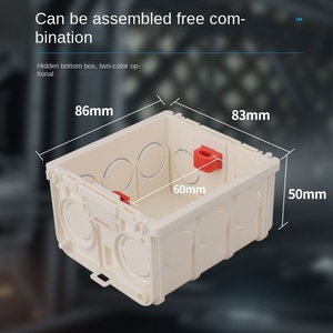 Type carré blanc bleu rouge pvc boîte de commutation murale électrique pour raccords de conduit boîte de jonction de butée assemblable - Product Image 3