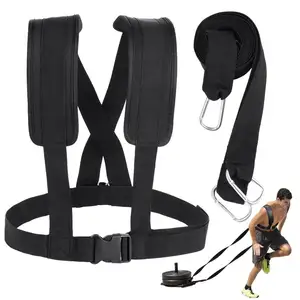 Sled Harness For Exercise Physical Football Running Resistance Training Rope Kit Tire Pulling Harness Padded Shoulder Strap