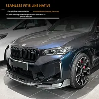 Alerón Delantero, Divisor de Parachoques, Kit de Carrocería para BMW X3M F97 X4M F98 LCI 2022+, ABS, Acabado Pulido, Mejora Exterior del Parachoques