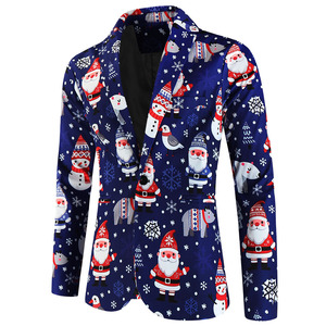 <span class=keywords><strong>Costume</strong></span> imprimé en 3D de <span class=keywords><strong>Noël</strong></span> pour <span class=keywords><strong>homme</strong></span> Costumes décontractés trois pièces à simple boutonnage de taille européenne - Product Image 4