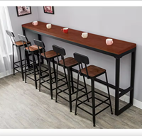 Table de bar moderne en bois de haute qualité avec pieds en métal pour le bureau, la maison, l'hôtel et les centres commerciaux
