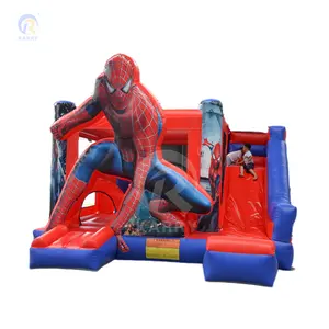 New design popular spiderman kids inflatable bounce slide combo bounce house slide combo inflatables bouncer from china for sale