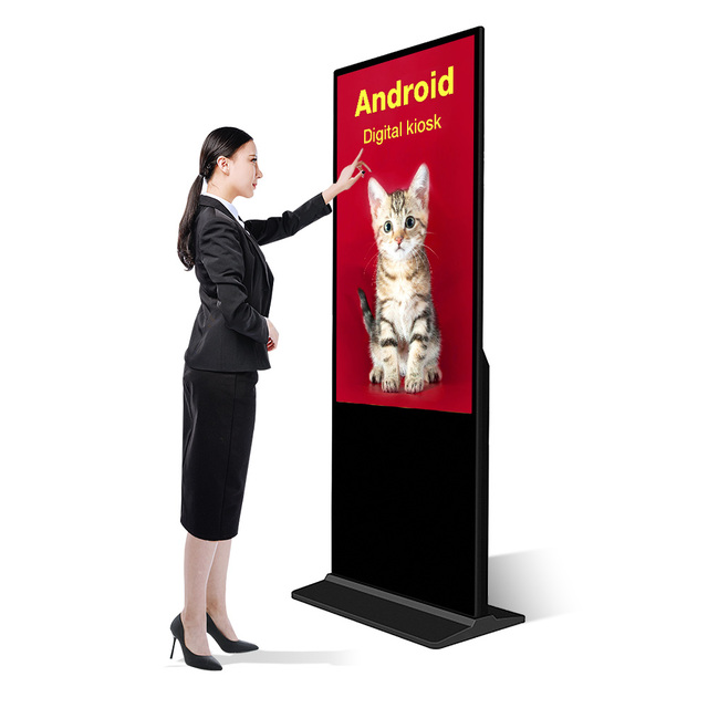 Factory 43 55 Inch Portable Wifi Displays Stand Interactive Lcd Advertising Screen Kiosk Indoor Totem Digital Signage