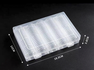 <span class=keywords><strong>Capsule</strong></span> portamonete in plastica da 100 pezzi con scatola portamonete scatola portamonete - Product Image 4