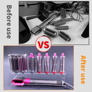 Soporte de almacenamiento de hierro para rizar <span class=keywords><strong>Airwrap</strong></span>, soporte de montaje en pared de acrílico completo, estante organizador de baño para el hogar, estantes de exhibición - Product Image 2