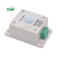 Interrupteur à détecteur de mouvement PIR 12V 24V 8A, infrarouge IR, photosensible, contrôle marche/arrêt, pour couloir et intérieur