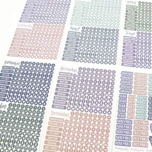 Pegatinas estéticas personalizadas para planificación, planificador diario semanal de fecha, hojas, calendario - Product Image 6
