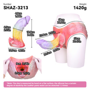 Tragbare hohle realistische Gurt auf Dildo Hahn Vergrößerung Silikon hose mit Penis Ärmel männlich Mastur bator Sexspielzeug - Product Image 6