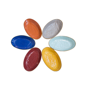 LÍNEA MEDITERRÁNEA - BANDEJA PEQUEÑA OVALADA DE GRES 28X17X3CM SORTEADO - Product Image 1