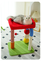 Arbre d'activités pour chat en peluche robuste de haute qualité, arbre pour chat premium de 24 pouces, arbre pour chat en gros pour jouer, s'exercer et se reposer