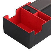 Boîtes de jeu de cartes préférées du client Stockage portable Trading Boîte de cartes à jouer en cuir de luxe durable personnalisée avec boîtes