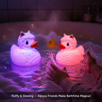 Juguete de Baño de Pato Pirata con Luces LED para Bebés y Niños, Patito Flotante Brillante con Sensor de Agua para Bañera, Ducha, Diversión en el Baño para Niños Pequeños