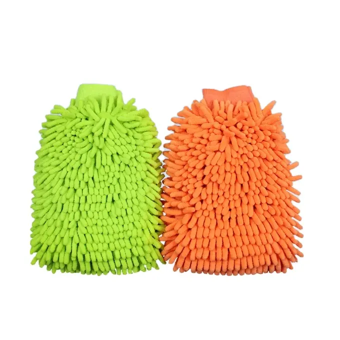 Chenille Single-faced Microfiber Glass Room Household Floor Kitchen Car Cleaning Gloves