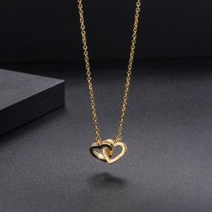 Colliers pendentifs en acier inoxydable plaqué or anti-ternissement personnalisés en gros pour femmes, style classique, commandes en gros - Product Image 1