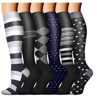 Nouvelles chaussettes de Compression de haute qualité 15-20 mmHg graduées Golfs Tube Sports de plein air course femmes hommes allaitement bas hauts