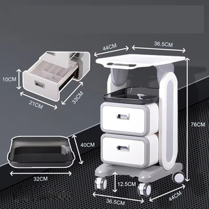 ABS Chất liệu laser xách tay vẻ đẹp trên khuôn mặt máy giỏ hàng đa chức năng Salon trang điểm cán trường hợp xe đẩy với ngăn kéo - Product Image 2