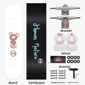 Longboard à double bascule en alliage d'aluminium, double absorption des chocs, 80x20cm, capacité de charge 150kg - Product Image 6