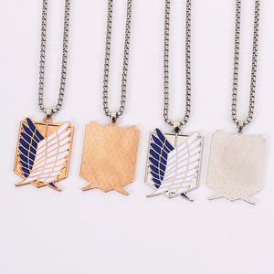 4 colores nuevo diseño <span class=keywords><strong>de</strong></span> alta calidad Anime Attack on Titan <span class=keywords><strong>Shingeki</strong></span> <span class=keywords><strong>no</strong></span> <span class=keywords><strong>Kyojin</strong></span> Wings of Liberty collar <span class=keywords><strong>de</strong></span> Metal para Cosplay - Product Image 3