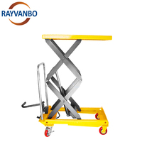 Rayvanbo PT 1000kg hydraulique voiture table élévatrice à ciseaux plate-forme acier haute résistance haute qualité tables élévatrices bas prix pour la vente