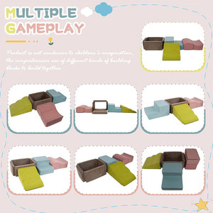 Ensemble de canapé en mousse pour enfant avec coussins et rampe pour aire de jeux intérieure, de 0 à 24 mois, unisexe - Product Image 2