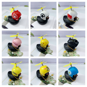 Gió phá vỡ vịt trang trí đồ chơi xe điện/xe máy trang trí vịt bé tắm mới lạ Đồ chơi vịt cao su màu đen - Product Image 5