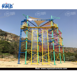 Doorlopend Belay-Systeem Luchttouwenparcours Voor Indoor & Outdoor Tree Avonturenpark