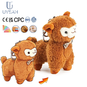 Porte-clés en peluche UYEAH OEM/ODM personnalisé, petit animal en peluche <span class=keywords><strong>alpaga</strong></span>, design personnalisé, coton PP doux, pendentif cheval marron - Product Image 1