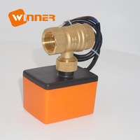 Vannes à commande motorisée miniatures Winvall HAVC System 220VAC, 2 voies, marche/arrêt, type flotteur, électriques, en laiton, vanne à bille à deux voies