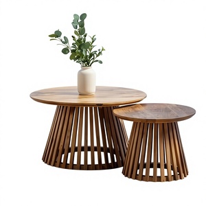 Best Quality Modern Wood <b>Coffee</b> <b>Table</b> <b>Set</b> <b>Nesting</b> Round Living Room Furniture Home Decor in wholesale price - Product Image 1